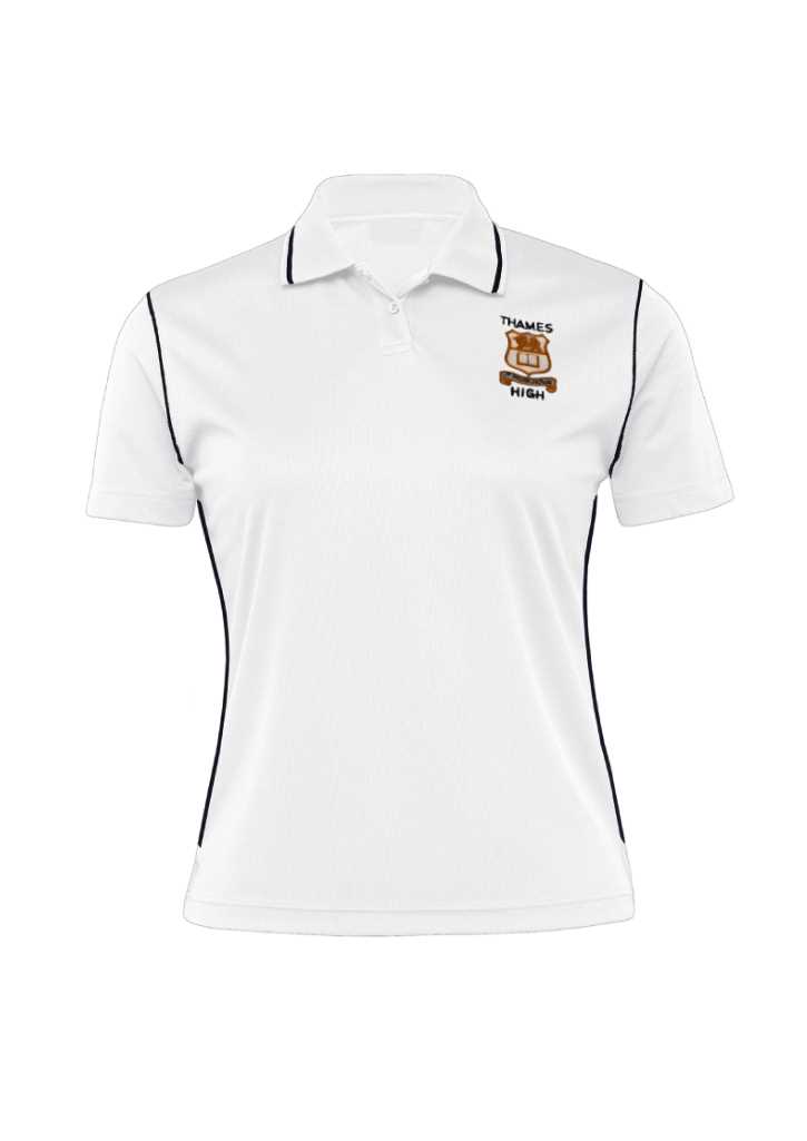 Thames High School Fitted Senior Polo White